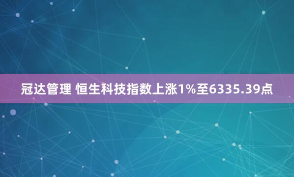 冠达管理 恒生科技指数上涨1%至6335.39点
