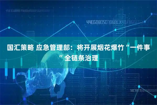 国汇策略 应急管理部：将开展烟花爆竹“一件事”全链条治理